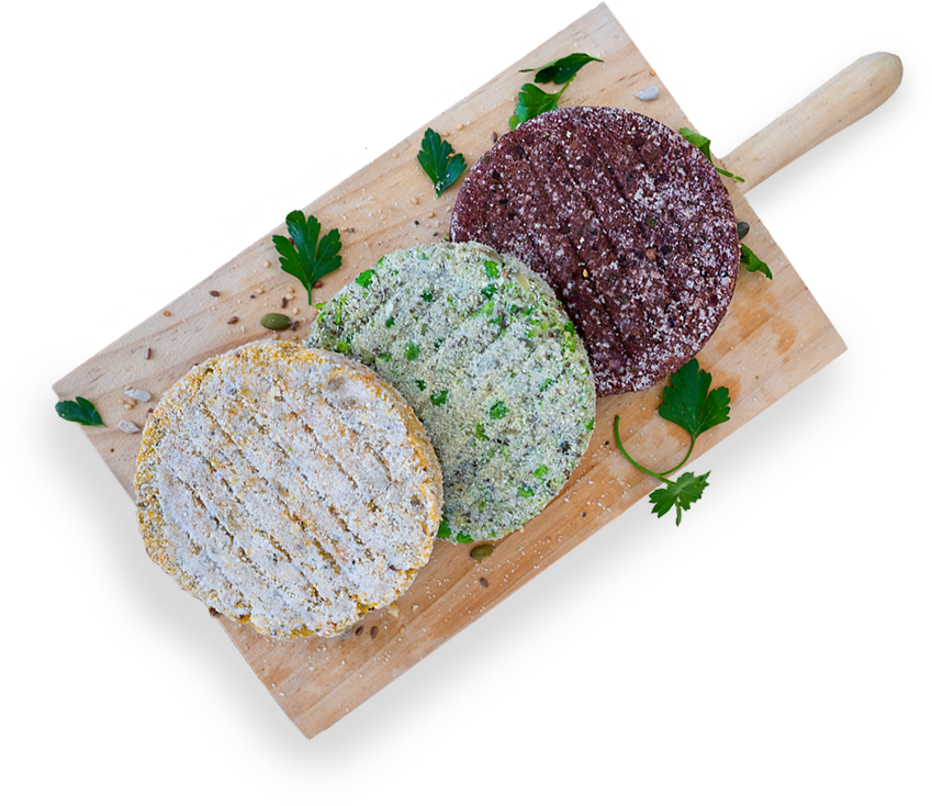 Hamburguesas PRANNA en tabla